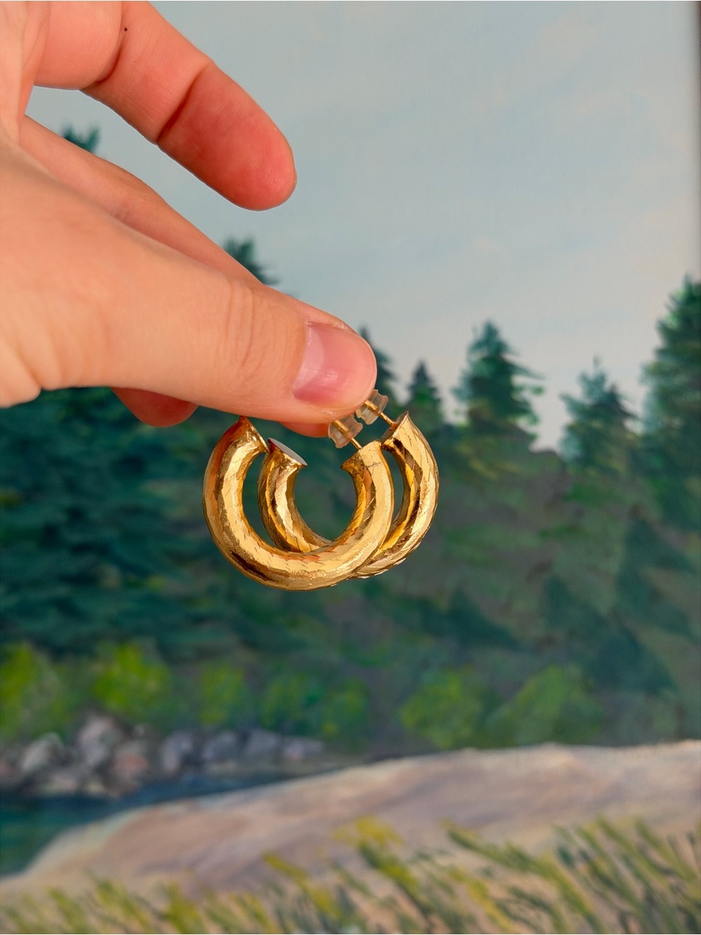 Gold filled hoop Hailey Jane earrings